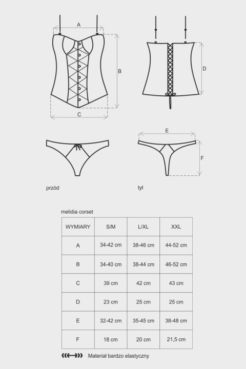 Melidia Big gorset+stringi Melidia Big gorset+stringi