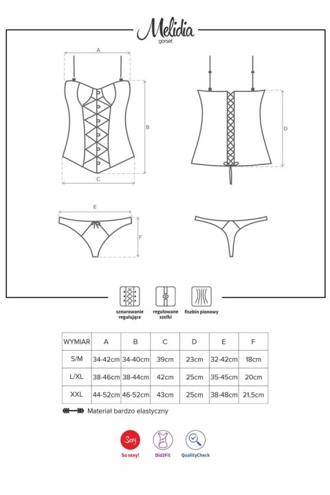 Melidia gorset i stringi Melidia gorset i stringi