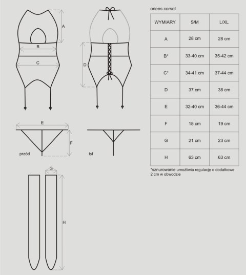Oriens gorset i stringi Oriens gorset i stringi