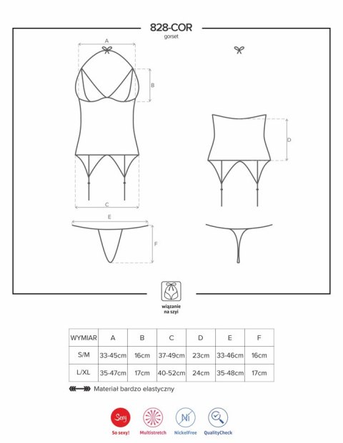 828-COR-1 gorset i stringi 828-COR-1 gorset i stringi