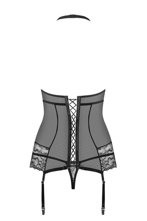 838-COR-1 gorset i stringi - black 838-COR-1 gorset i stringi - black