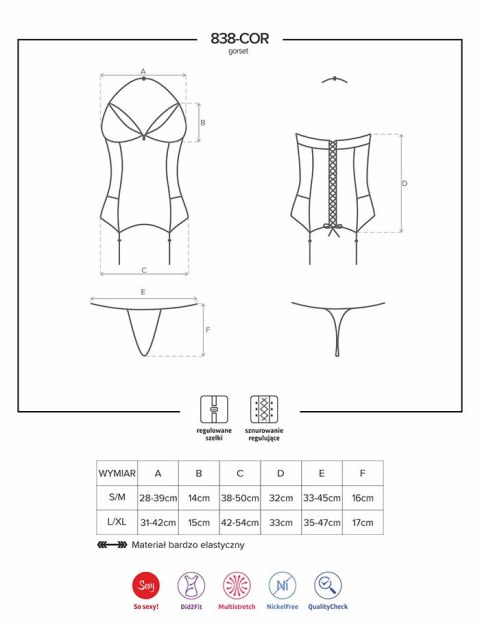 838-COR-3 gorset i stringi 838-COR-3 gorset i stringi