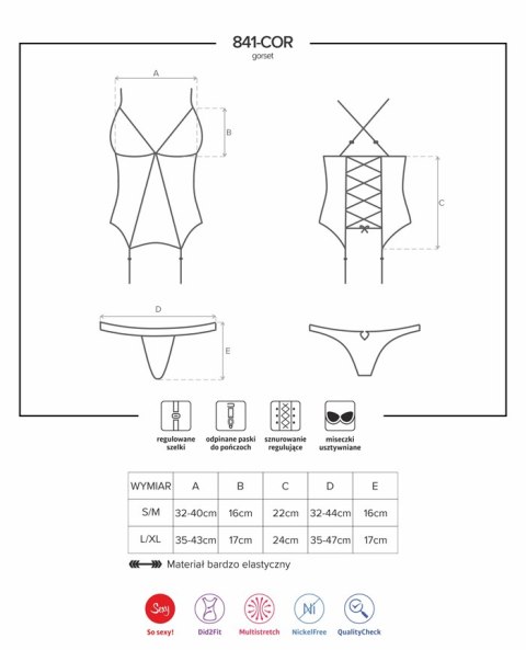 841-COR-1 gorset i stringi 841-COR-1 gorset i stringi