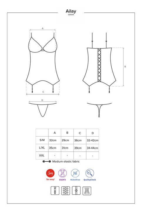Ailay gorset i stringi Ailay gorset i stringi