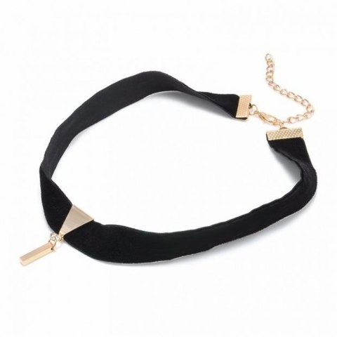 NASZYJNIK CZARNO-ZŁOTY CHOKER TASIEMKA N471