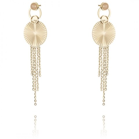 Kolczyki ze stali szlachetnej pozłacanej KST2818