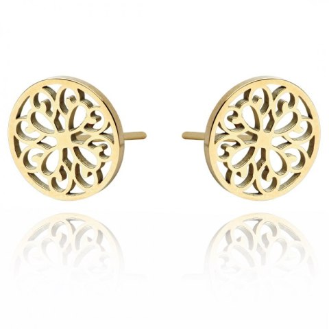 Kolczyki ze stali chirurgicznej pozłacane KST3100