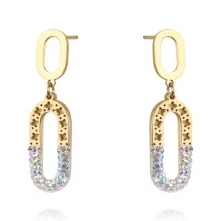 Kolczyki ze stali chirurgicznej pozłacane sztyfty KST2680