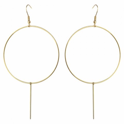 Kolczyki ze stali szlachetnej pozłacanej KST2995