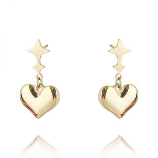 Kolczyki ze stali szlachetnej pozłacanej KST2823