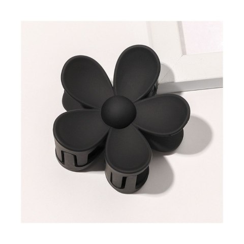 Spinka do włosów klamra XL kwiat czarna 7x7,5 cm SP152CZ
