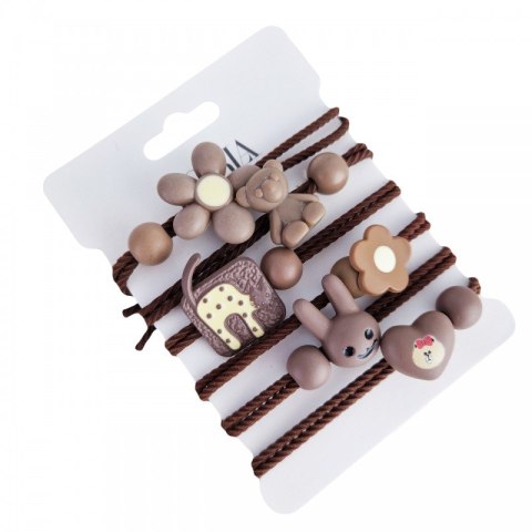 Zestaw frotek gumek 6w1 na plakietce Misie GUM142