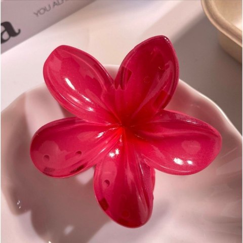 Spinka do włosów klamra XL kwiat czerwony ombre 7,5 x 8 cm SP287