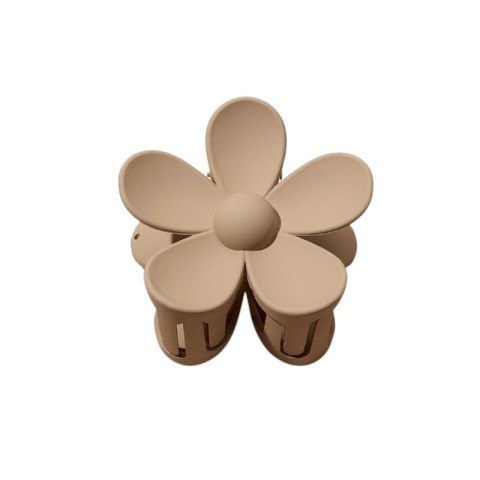 Spinka do włosów klamra XL kwiat beżowa 7x7,5 cm SP152K