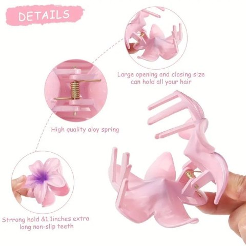 Spinka do włosów klamra XL kwiat ombre żółty 7,5x8cm SP269ZO