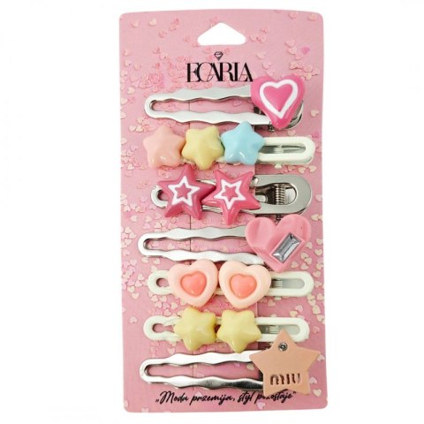 Zestaw pakiet 7w1 spinek wsuwek do włosów, metal, STARS SP414