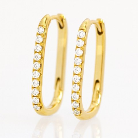 Kolczyki ze stali szlachetnej platerowane 14k złotem, zapięcie angielskie KST3425