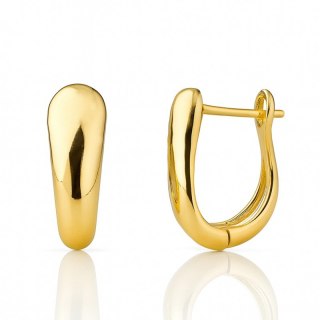 Kolczyki ze stali szlachetnej platerowane 14k złotem, zapięcie angielskie KST3434