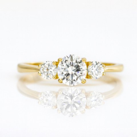 Pierścionek pozłacany stal chirurgiczna platerowana złotem PST957, Rozmiar pierścionków: US6 EU11