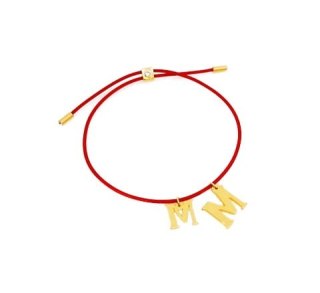 Bransoletka z małą(0.8cm) i większą literką(1.0cm)