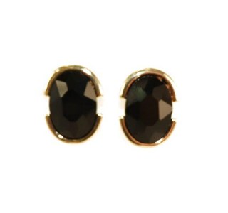 Klipsy z czarnym oczkiem