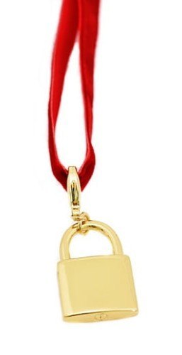 Kłódeczka na aksamitce (4.5cm)