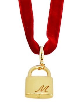 Kłódeczka z grawerem na aksamitce (4.5cm)