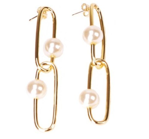 Kolczyki długie z perłami