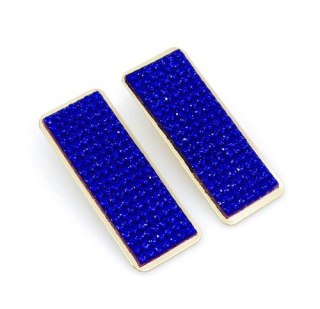 Kolczyki granatowe cyrkonie