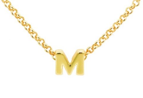 Literki na łańcuszku złote (1cm)