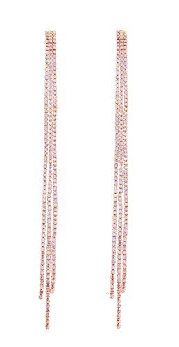 Kolczyki, sztyfty, długie, opadające, opalizujące cyrkonie 9