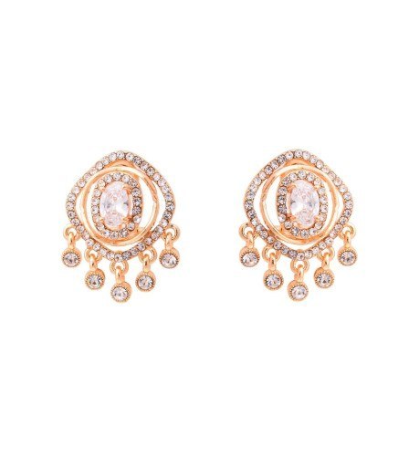 Kolczyki z cyrkoniami, okrągłe i kropelki z cyrkoni