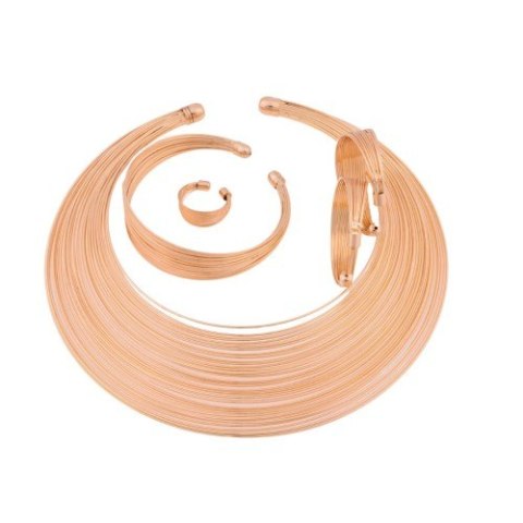 Komplet, nowoczesny, obroża, bransoletka, kolczyki, pierścionek 52