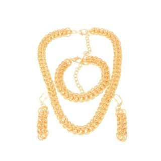 Komplet pozłacany ozdobny