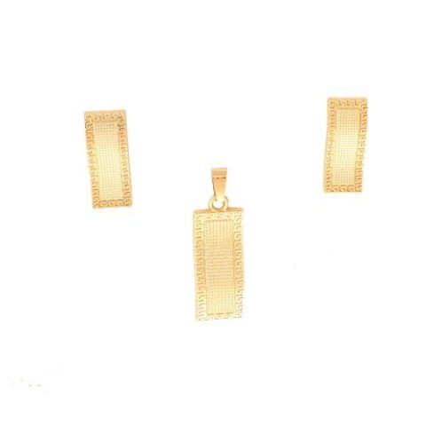 Komplet pozłacany z motywem greckim