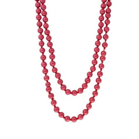 Naszyjnik- korale kolor amarantowy 19