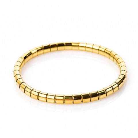Bransoletka na rękę stal chirurgiczna pozłacana Obręcz 14k złotem BST1565