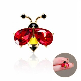 Broszka ozdobna Pins - czerwony Owad BZ230