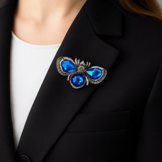 Broszka ozdobna - błękitny owad BZ223