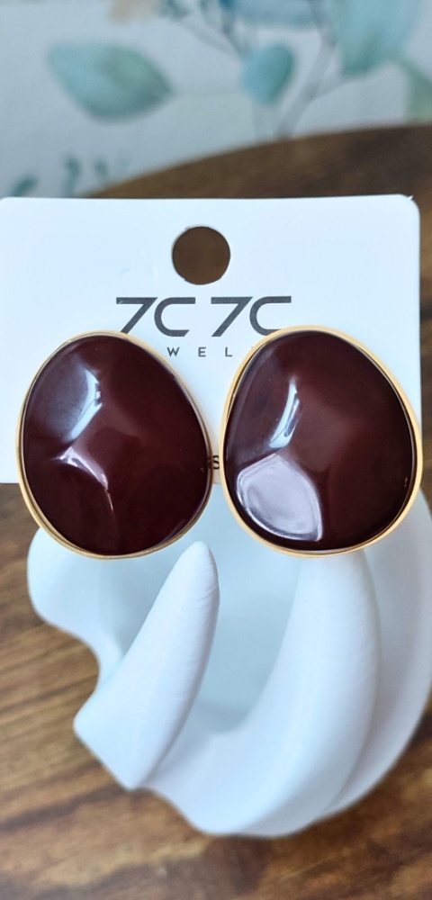Kolczyki Bordo