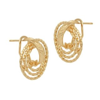 Kolczyki klipso-sztyft, szlifowane okręgi