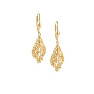 Kolczyki pozłacane, ażurowe , ażurowe, kwiatki