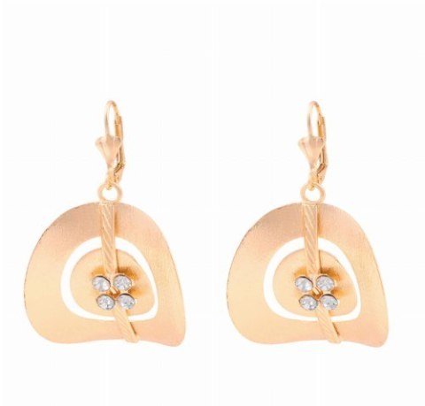 Kolczyki , wiszące , wygięte koło, cyrkonie 29