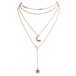 Naszyjnik multi księzyc gwiazdka