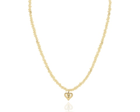 Naszyjnik serce z kryształkami