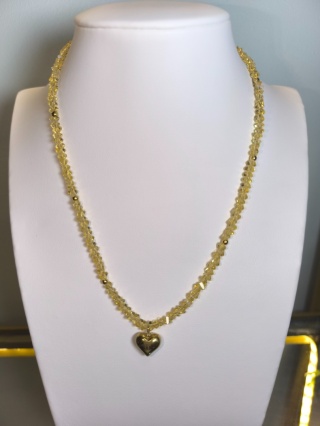 Naszyjnik serce z kryształkami