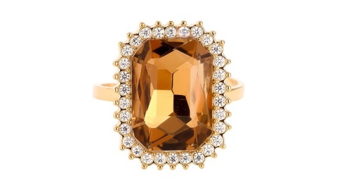 Pierścionek regulowany Brown Diamond