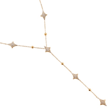 Naszyjnik błyszczące romby