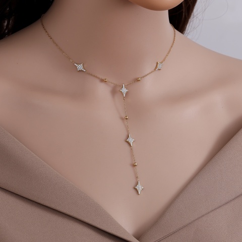 Naszyjnik błyszczące romby